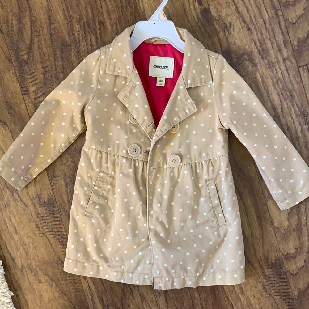 Polka dot pea coat for toddlers